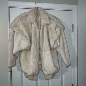 Plush faux fur jacket women’s size L